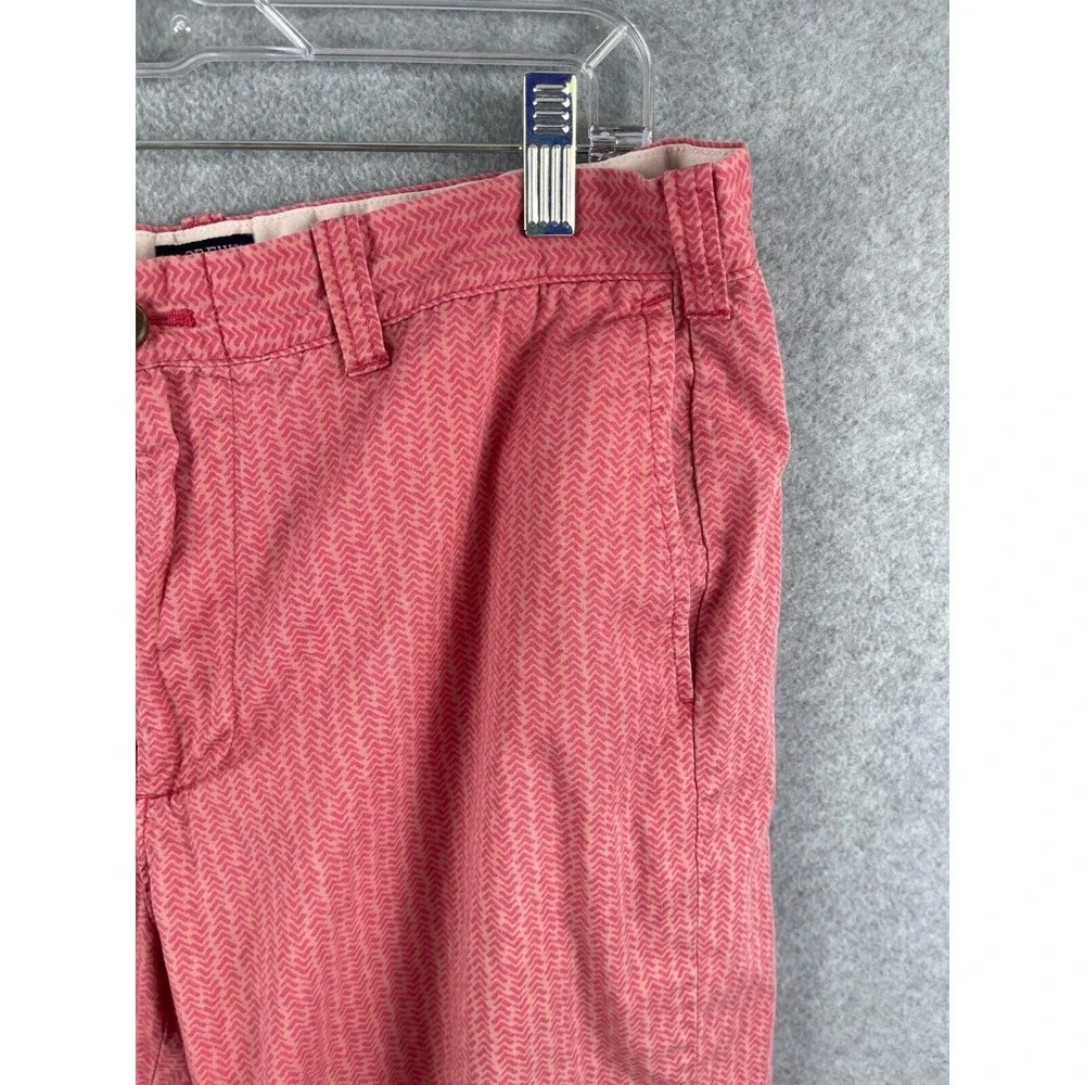 J Crew Gramercy Cotton Shorts Men's 34 Pink Pattern Preppy‎ Beach Summer Chino